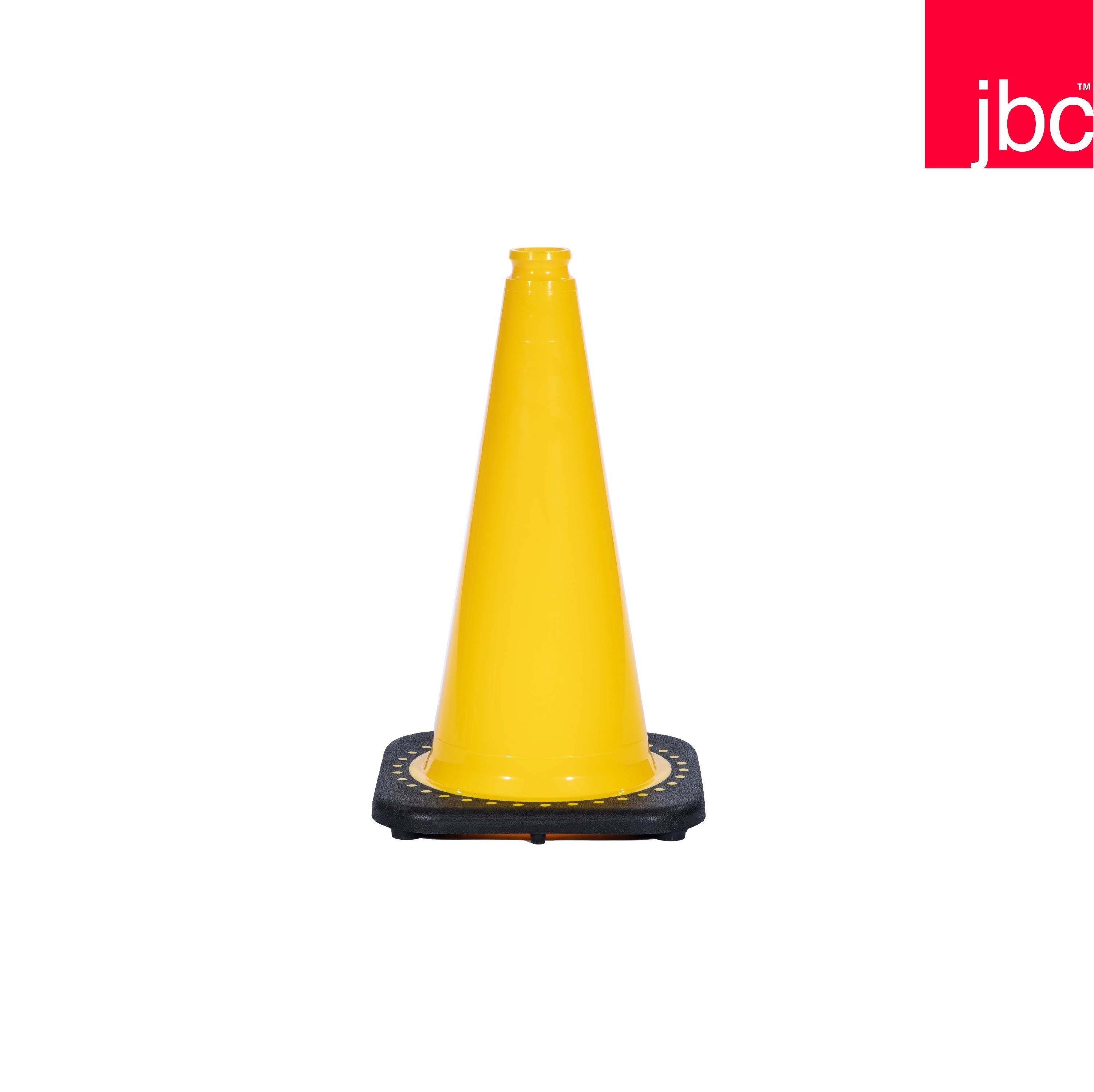 JBC 18" Yellow, Black Base Cone
