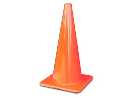 28" Solid Orange 7 lb Traffic Cone