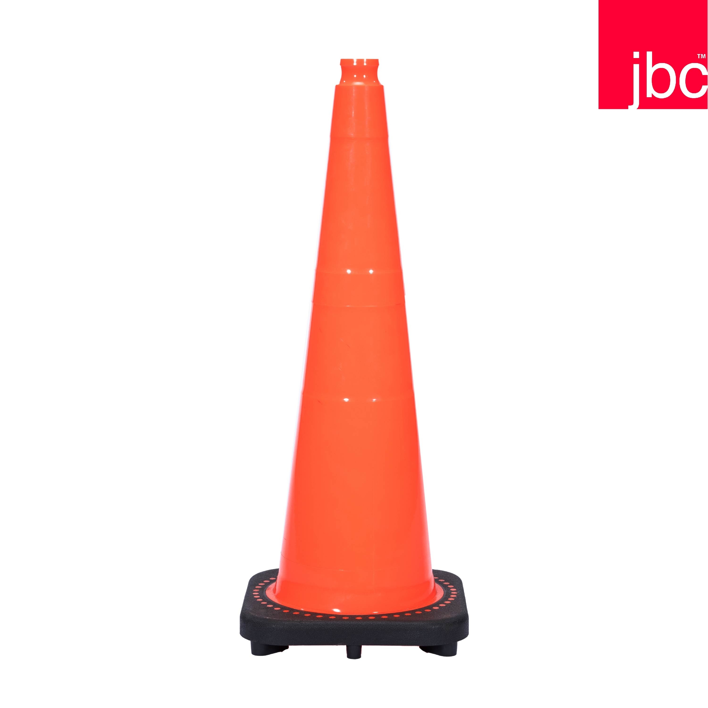 5.5 lb 28" Orange, Slim line black base JBC traffic cone