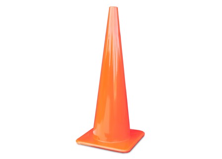 36" Solid Orange Traffic Cones