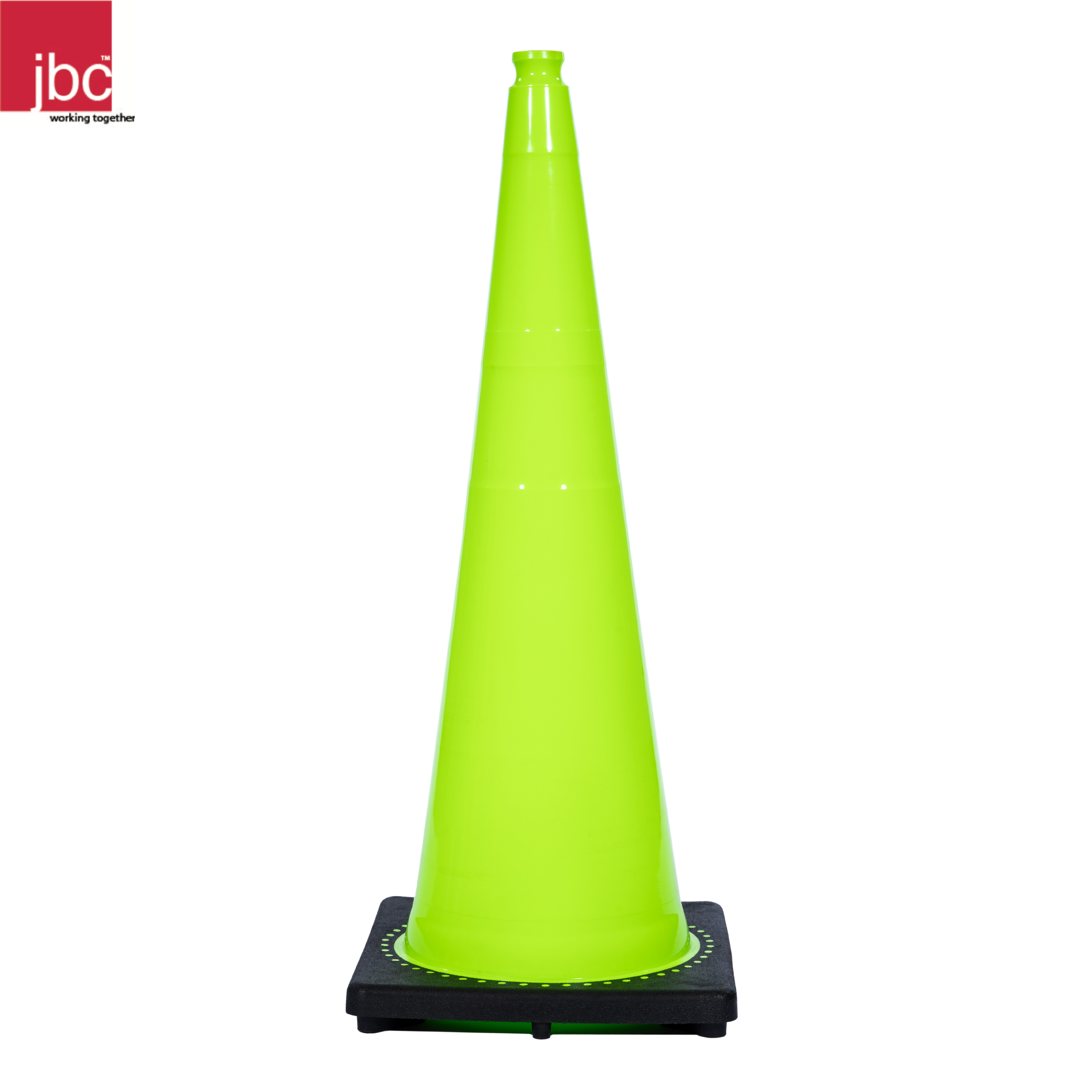 36" JBC lime green traffic cone