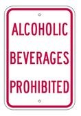 R-88 Alcoholic Beverages Prohibited Sign