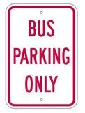 R-90 Bus Parking Only Sign