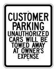 G-45 18" x 24" Customer Parking ( Others Towed) Sign