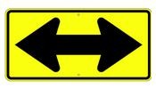W1-7 Double Arrow Symbol Sign
