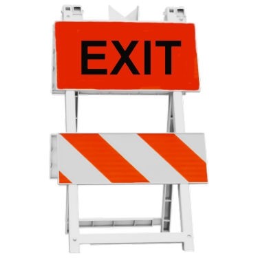 Econocade Type II Traffic Barricade with Legend