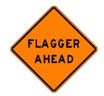 W20-7A Flagger Ahead Sign