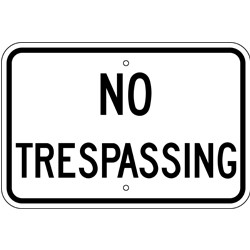 G-37 NO TRESPASSING