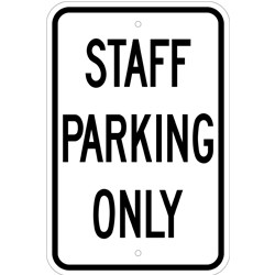 G-86 STAFF PARKING ONLY