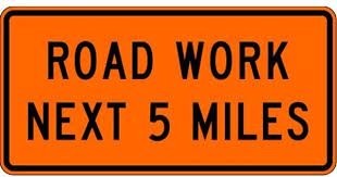G20-1 60" x 36" Road Work Miles Sign