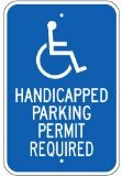 G-53 12" x 18" Handicapped Parking Permit Required Sign