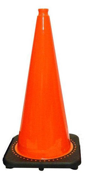 28" Orange, Black Base JBC Traffic Cone