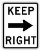 R4-7A 18" x 24" Keep Right Sign