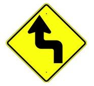 W1-3L 30" x 30" High Intensity Left Reverse Turn Symbol Sign