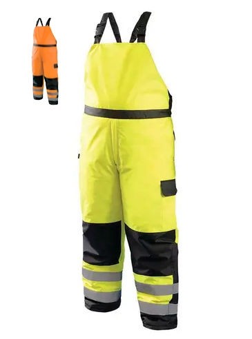High Visibility Winter Bib Pants yellow or orange