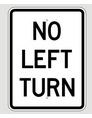 R3-2A 18" x 24" No Left Turn Sign