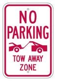 R-98 No Parking Tow Away Zone Sign