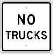 R5-2A 24" x 24" No Trucks Sign