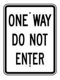 R-63 18" x 24" One Way Do Not Enter Sign