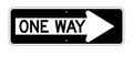 R6-1R 36" x 12" One Way In Right Arrow Sign