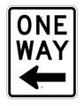 R6-2L 18" x 24" One Way Arrow Left Sign