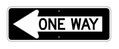 R6-1L 36" x 12" One Way In Left Arrow Sign