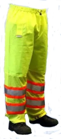 Solid Top Mesh Bottom Lime Combo Pant - P1100