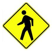 W11-2A Pedestrian Crossing Symbol Sign