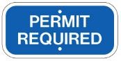 G-73 12" x 6" Permit Required Sign