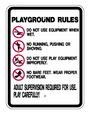 S2-10 18" x 24" Playground Rules Sign
