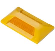 Pavement marker, yellow case - amber lens