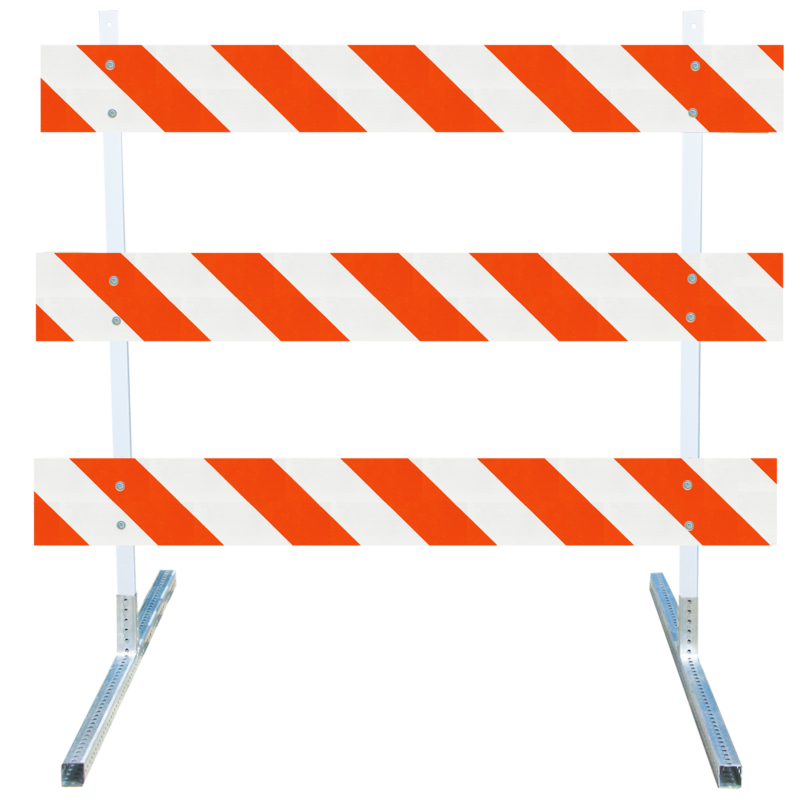 Power Post with Steel Tube Feet Type III Barricade 