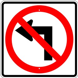 R3-2S NO LEFT TURN SYMBOL
