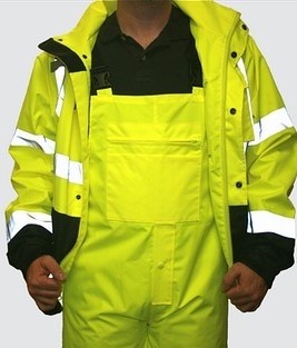 Lime Solid Water Resistant Class E Bibs | RBP9000