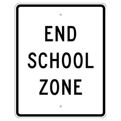 S5-2 End School Zone Sign