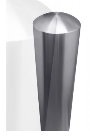 Stainless Steel Bollard Covers Closeup