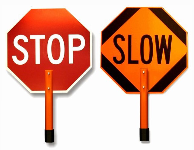 Stop/Slow Rigid Traffic Signs
