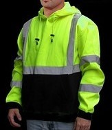 Lime High Visibility Class 3 Reflective Pullover Sweatshirts