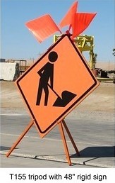 Heavy Duty Tripod Sign Stand for Roll Up & Rigid Signs | T155