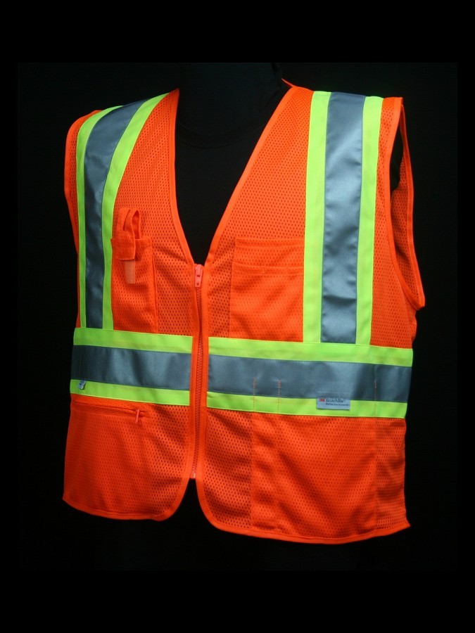 V1400 Orange Class 2 Mesh Safety Vest
