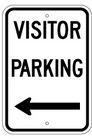 G-28L12" x 18" Visitor Parking Arrow Left Sign
