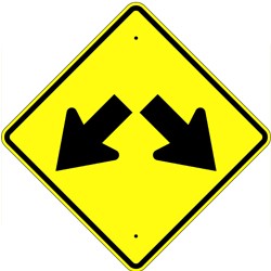 W12-1 Double Down Arrow Sign