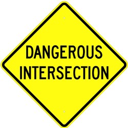 W2-66 Dangerous Intersection Sign