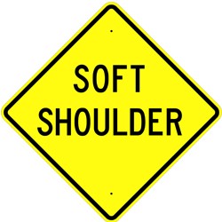 W8-4 Soft Shoulder Sign