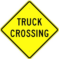 W8-6 Truck Crossing Sign