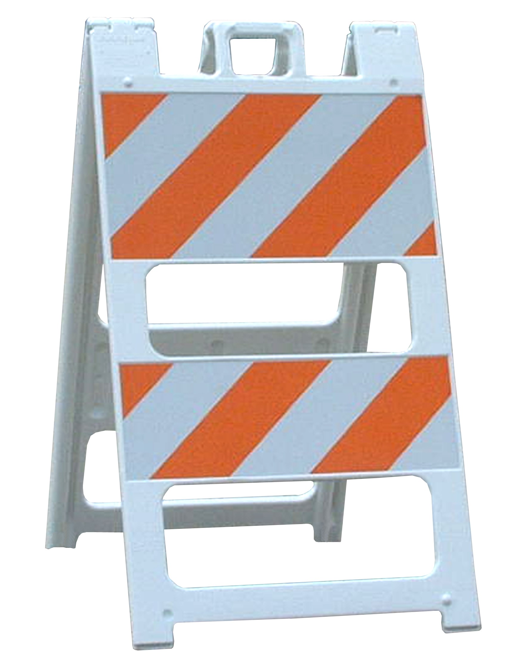 White Plasticade Type II Barricade