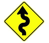 W1-5L Winding Road Left Symbol Sign