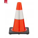 12" JBC Traffic Cone with 4 in 3M reflective collar