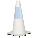 18" White Traffic Cones with 6" Collar