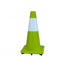 18" Lime Traffic Cones with 6" Collar